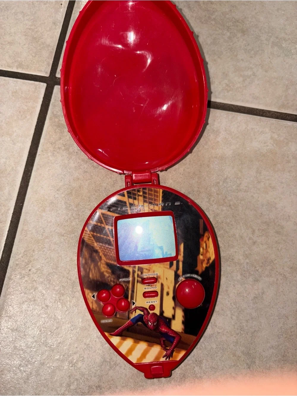 Spider-Man 2004 handheld electronic game Red